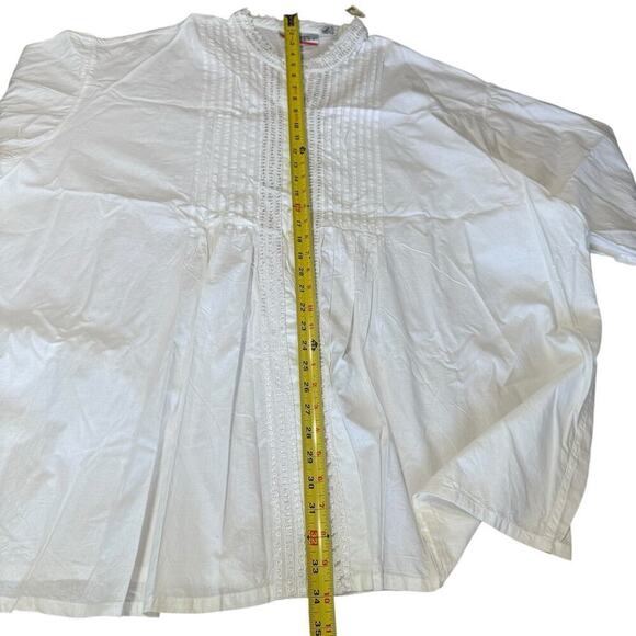 Vtg Forelli Blouse Women's Button Up Top White 4X XXXXL Comfort Relaxed Boxy - Picture 10 of 12